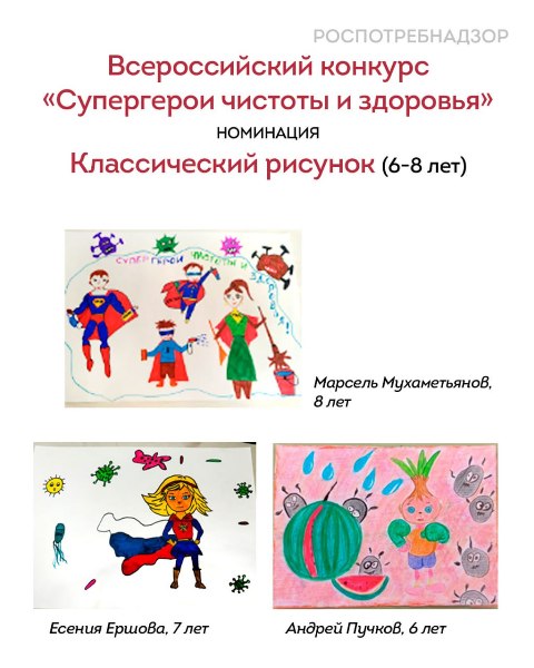 Всероссийский конкурс «Супергерои чистоты и здоровья»: Роспотребнадзор объявил победителей