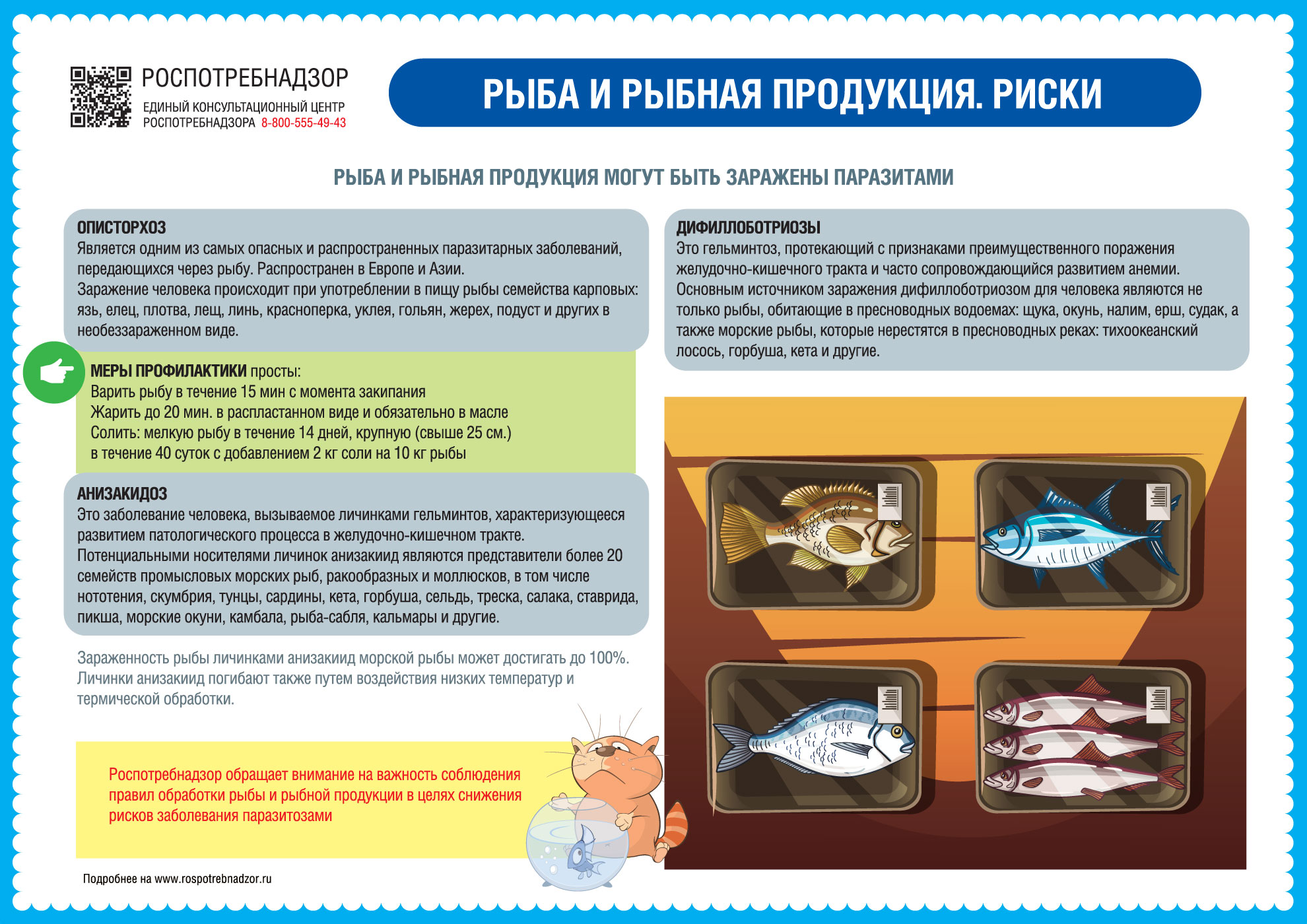 О рисках, связанных с употреблением рыбы и рыбной продукции